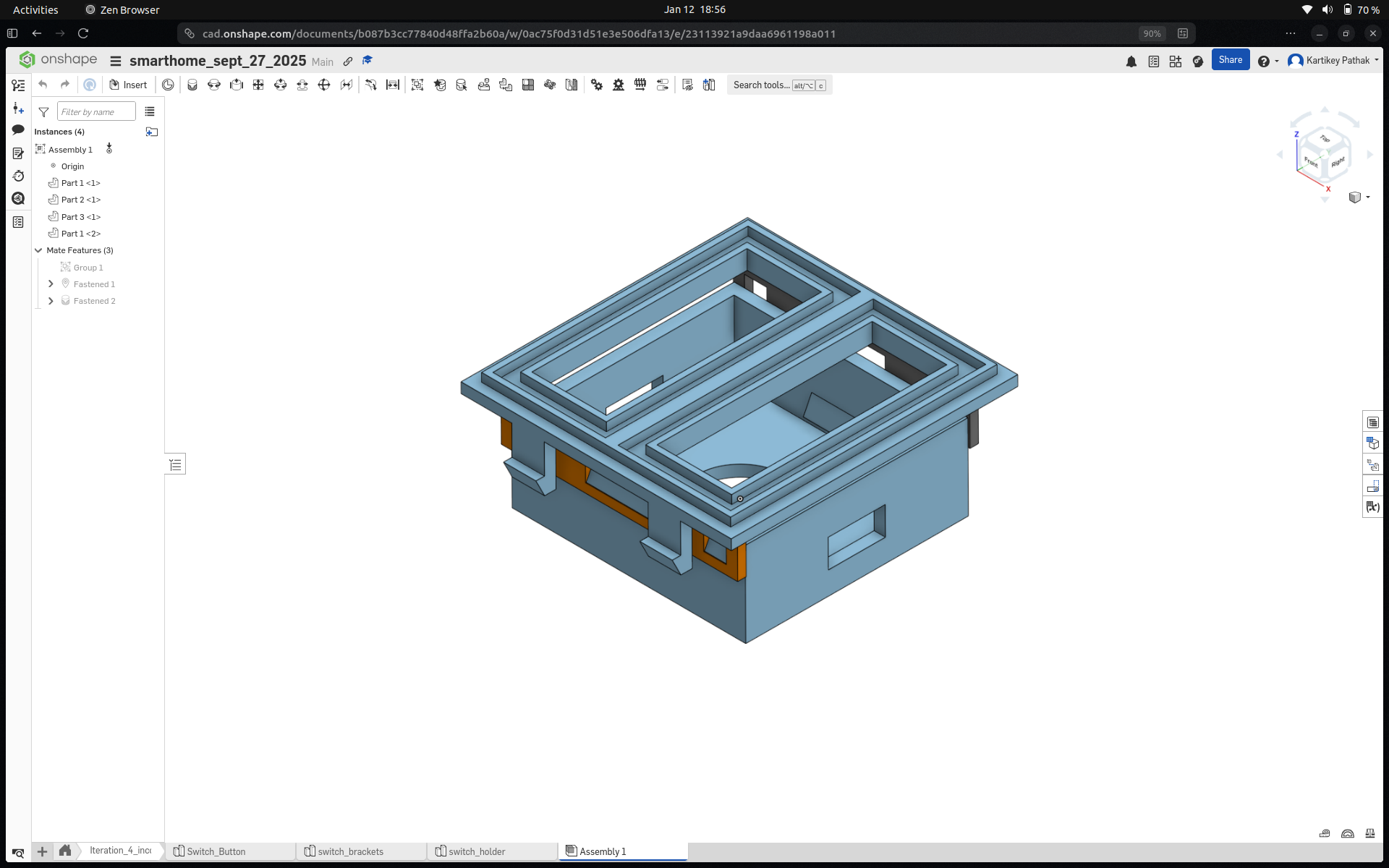 CAD Model Button Design